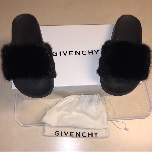 givenchy fur slides